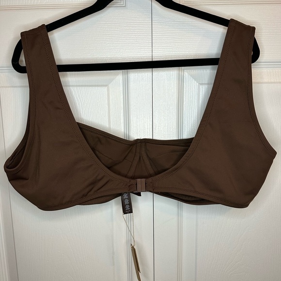 SKIMS Shaping Swim Unlined Underwire Bikini Top Cocoa sz. XXS & 4X - Picture 6 of 7